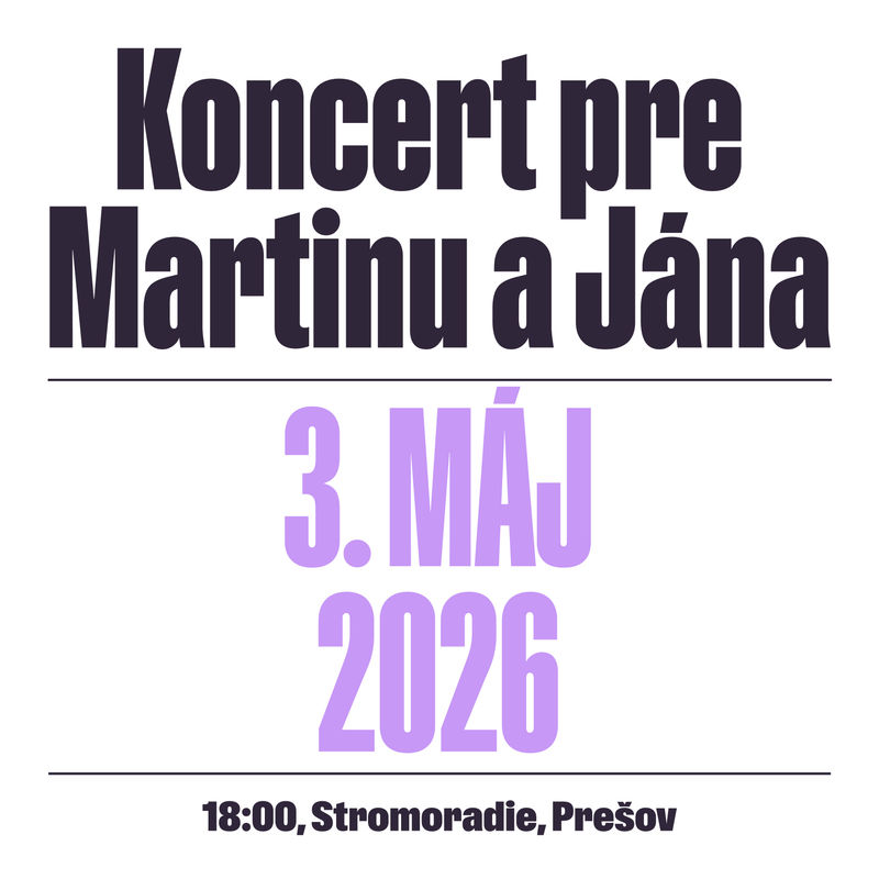 Koncert pre Martinu a Jána už túto nedeľu