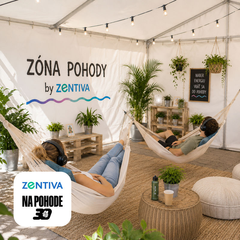 Oddych v Zóne pohody a dôležité debaty o spánku: Zentiva vás naučí, ako správne vypnúť hlavu a dobiť energiu
