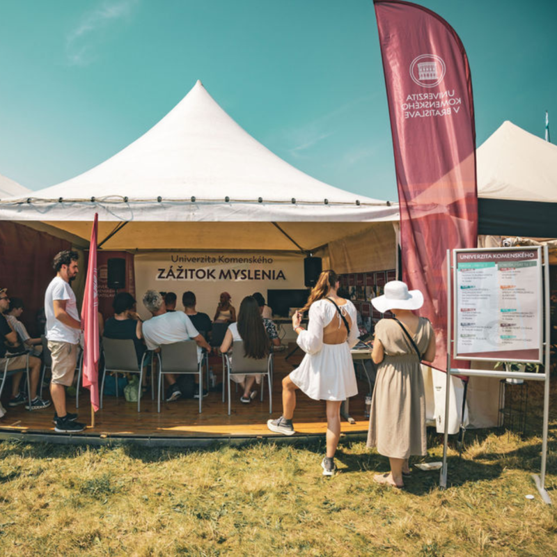 Comenius University with a Discussion Tent and the ECOmenius Project at Pohoda 2025