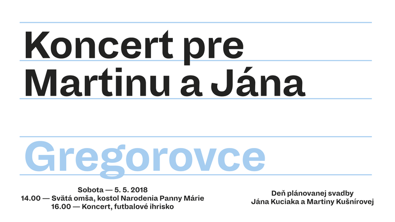 Koncert pre Martinu a Jána v Gregorovciach už túto sobotu