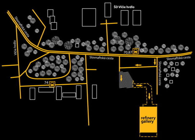 Koncert pre všímavých a Biela vrana - mapa