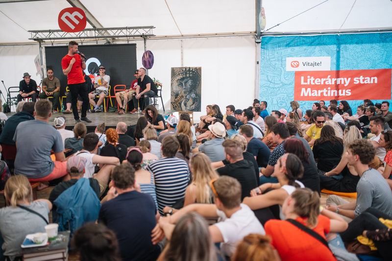 The Martinus Literary Tent at Pohoda in the Air