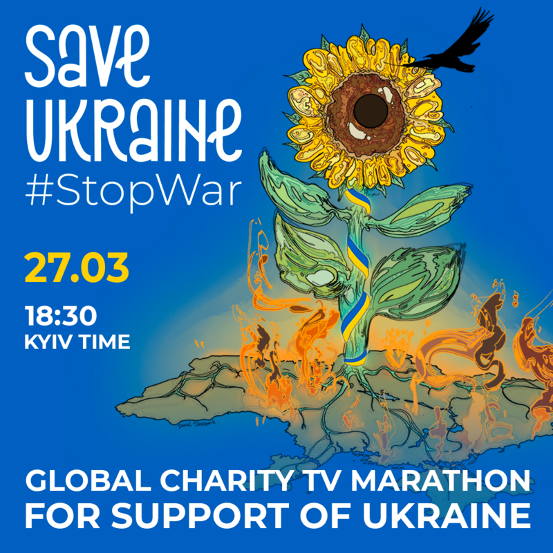 Medzinárodný charitatívny koncertný maratón  Save Ukraine — #StopWar už túto nedeľu