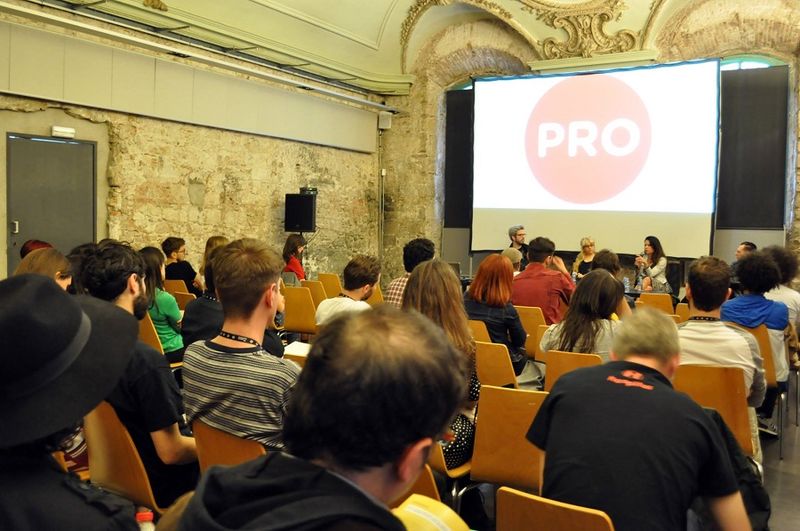 Michal Kaščák taking part in the panel at Primavera Sound