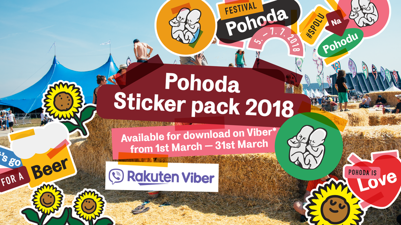 The Pohoda sticker pack 2018 is temporary available again for download on Viber from 1st March - 1st April.