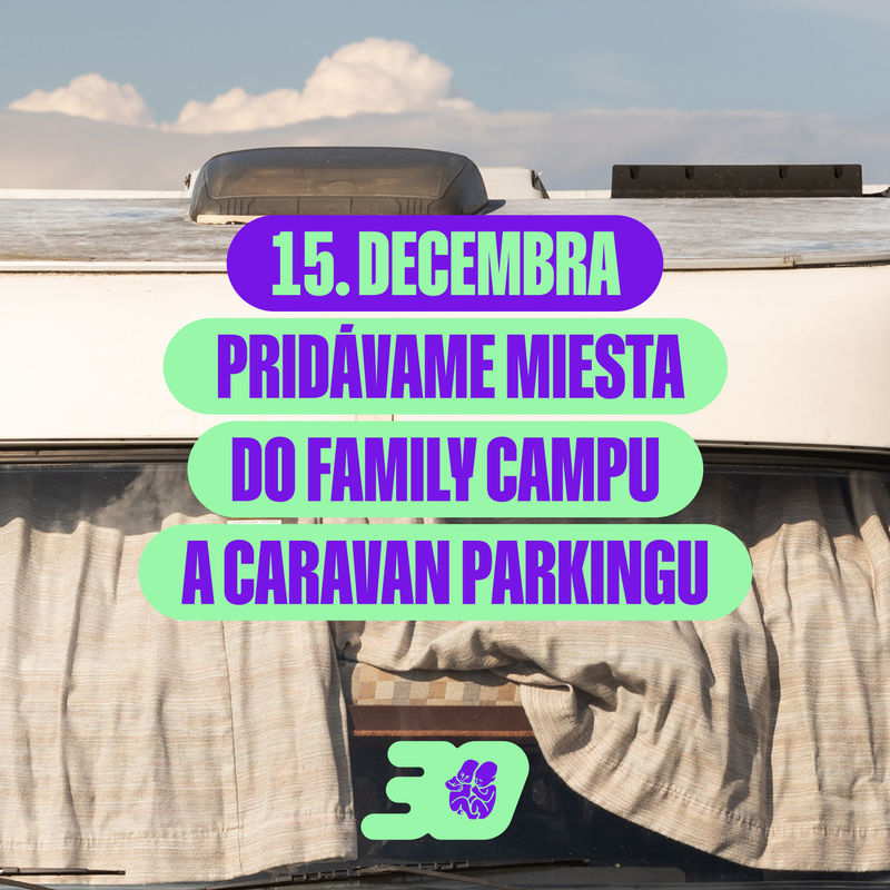Next Monday at exactly 12:00, we are adding spots to the Family Camp and Caravan Parking.