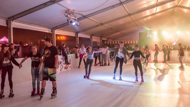 The great return of Roller Disco with a special program and a huge disco ball