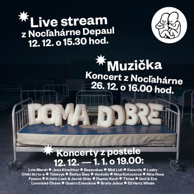 Festival Doma dobre už dnes online z nocľahárne a následne z postelí umelcov