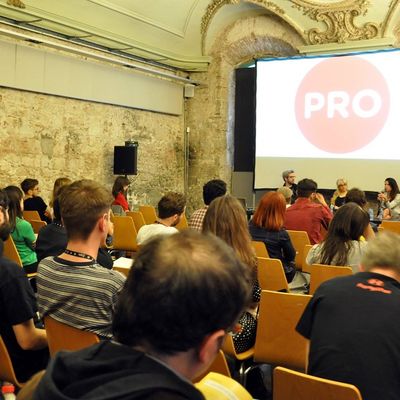 Michal Kaščák taking part in the panel at Primavera Sound