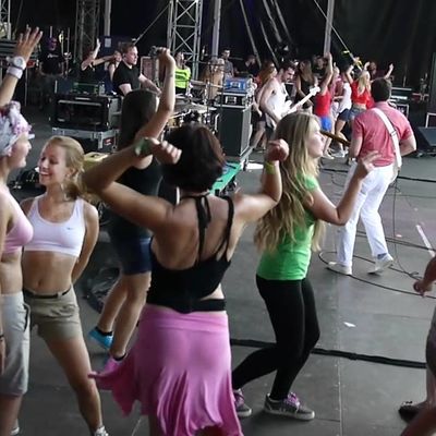 Visitors to dance to the Skibidi song with Little Big on stage