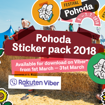The Pohoda sticker pack 2018 is temporary available again for download on Viber from 1st March - 1st April.