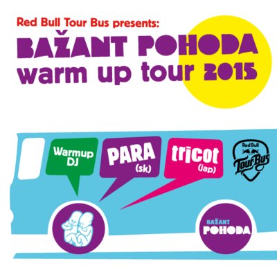 Red Bull Tour Bus to travel during  Bažant Pohoda Warm Up Tour