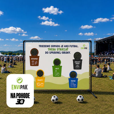 Kick waste into the right bin: ENVI - PAK brings an eco-friendly football challenge to Pohoda