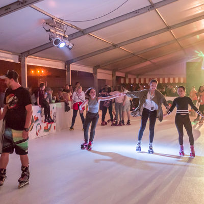 The great return of Roller Disco with a special program and a huge disco ball