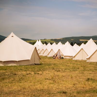 There is one last 5-person tent for sale at the Family Park