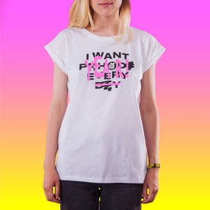 Female T-Shirt I WANT POHODA EVERY YEAR_White
