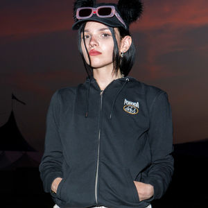 Pohoda sweatshirt (black/zip/embroidery)