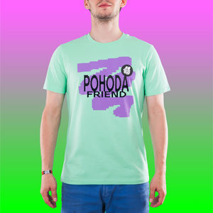 POHODA FRIEND Unisex T-Shirt_Light Green with Purple