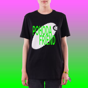POHODA FRIEND Unisex T-Shirt_Black with White